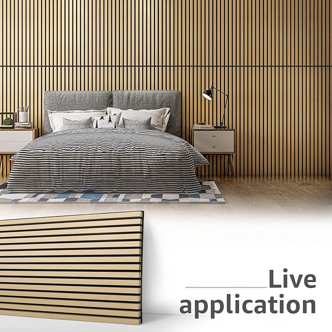 Art3d 2-Pack Fluted Acoustic Wood Slat Wall Panel, 47.2 x 23.6 Inch, Oak | Noise Control, Easy to DIY, Natural Texture, Sustainable Material, Ideal for Homeowners, Designers, for Living Room, Office - Image 6
