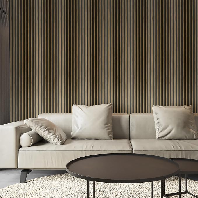 Art3d 96 x 6 Inch 3D Fluted Wood Textured Slat Wall Panel, 8-Pack, Ebony | Natural Wood Texture, Weather Resistant, Durable, Easy to Install, Eco-Friendly, Elegant Design, for Living Room, Bedroom - Image 2