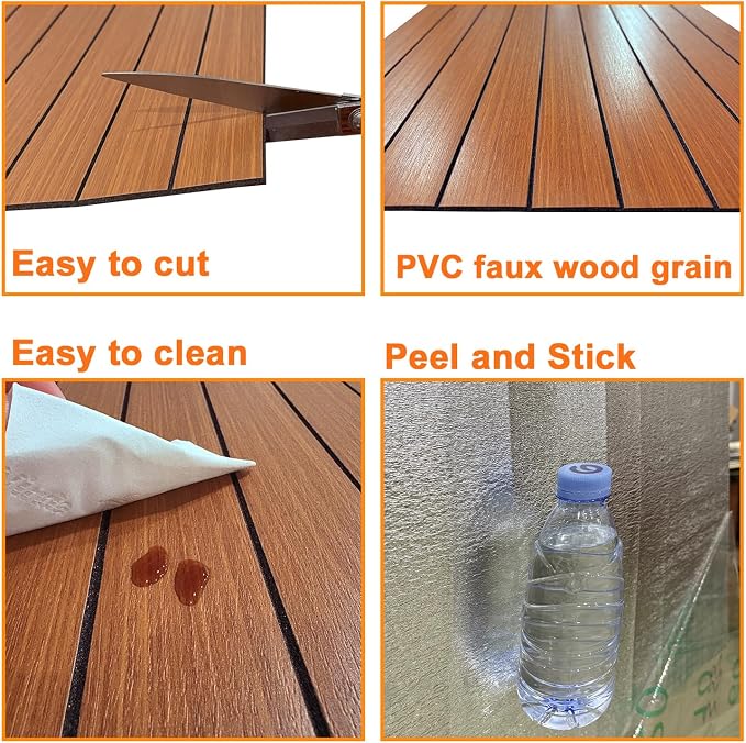 YLL YLL PVC Slat Wall Panel Peel and Stick 236"x 15.7" Faux Walnut Wood Grain Slat Panel Self-Adhesive Wallpaper Soundproof 3D Wall Panels - Image 6