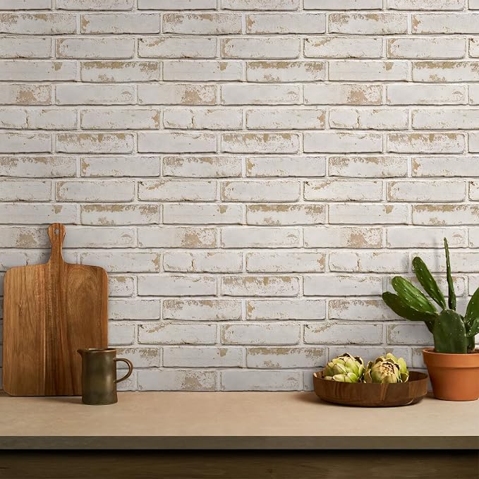 Commomy 3D Faux Brick Wall Panels - 10pcs 15.74" x 11.8" | Thin UrltraLight PVC Peel and Stick Brick Wall Covering for Quick DIY Interior Wall Decor,Not Real Brick (12.92 sq.ft) - Image 3