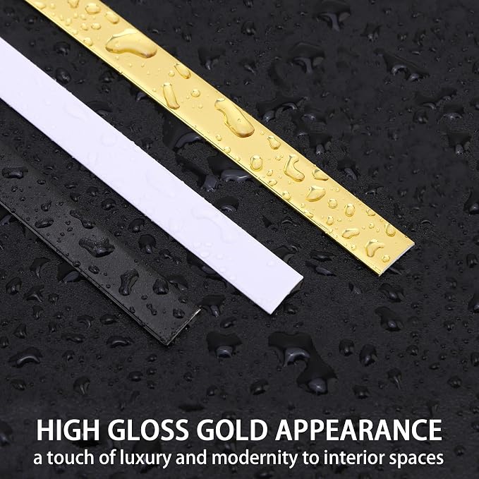 QDYMXUN Glossy White Peel and Stick PVC Molding Trim, Flexible DIY Wall Accent Strip for Mirror Frame, Cabinet, Edges & Borders and Tiles (197"L x 0.4"W) - Image 2