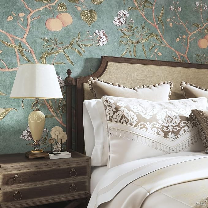 Laatse Vintage Leaf Wallpaper Peel and Stick 17.5" x 78.7", Sage Green | Self Adhesive/Removable/Waterproof/Thick Vinyl Contact Paper for Bathroom Bedroom Shelf Cabinet Drawer,Prepasted,Easy Peel - Image 6