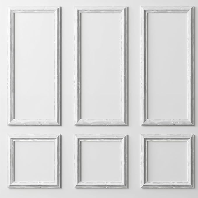 3 Set Panels Peel and Stick Premade Wainscoting Accent Wall Panels for Interior Wall Decor Easy DIY Build and Picture Frame Door Decor (54 x 24 + 24 x 24in) - Image 6