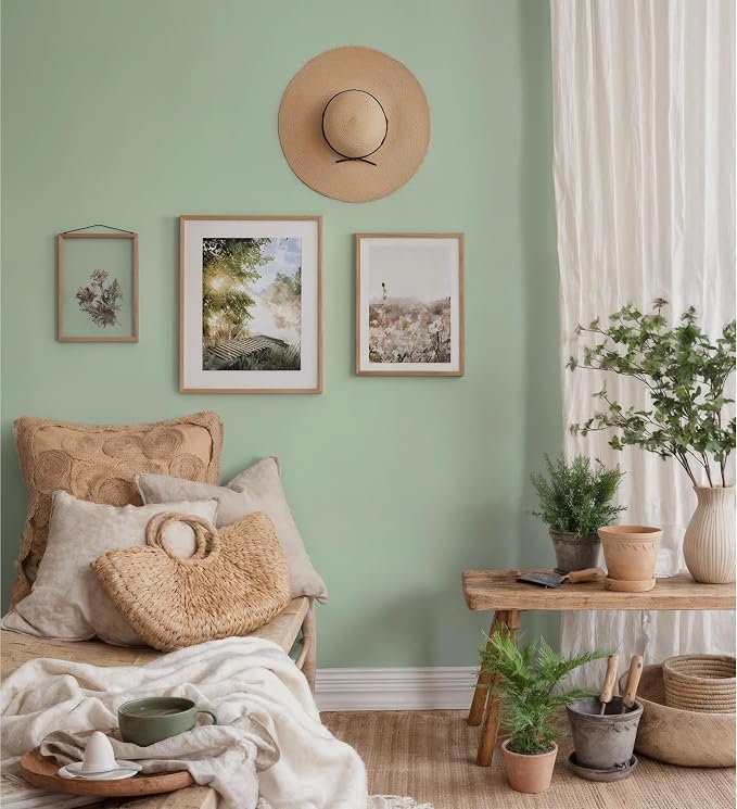 Yasinet Light Green Peel and Stick Wallpaper Green Contact Paper Sage Green Self Adhesive Removable Wallpaper Textured Solid Color Wall Paper for Wall Covering Countertop Table Vinyl 17.7" x118" - Image 3