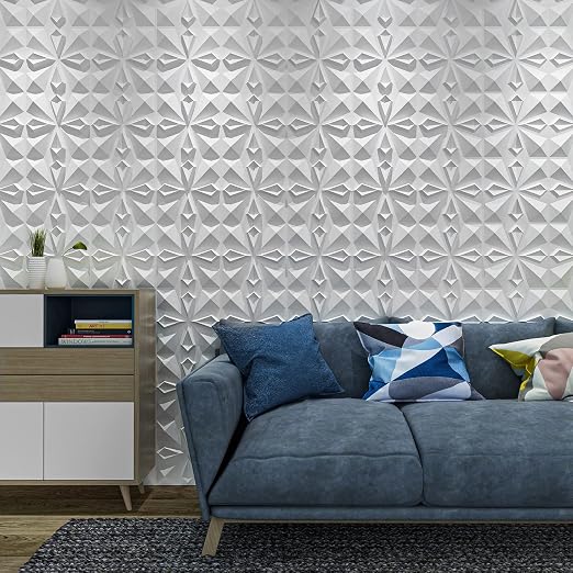Art3dwallpanels 33 Pack 3D Wall Panels, White PVC | Modern Raised 3D Wall Tiles, Waterproof Fireproof, 33 Sheets Large Pack, Easy DIY Mount for Residential Commercial Wall - Image 6