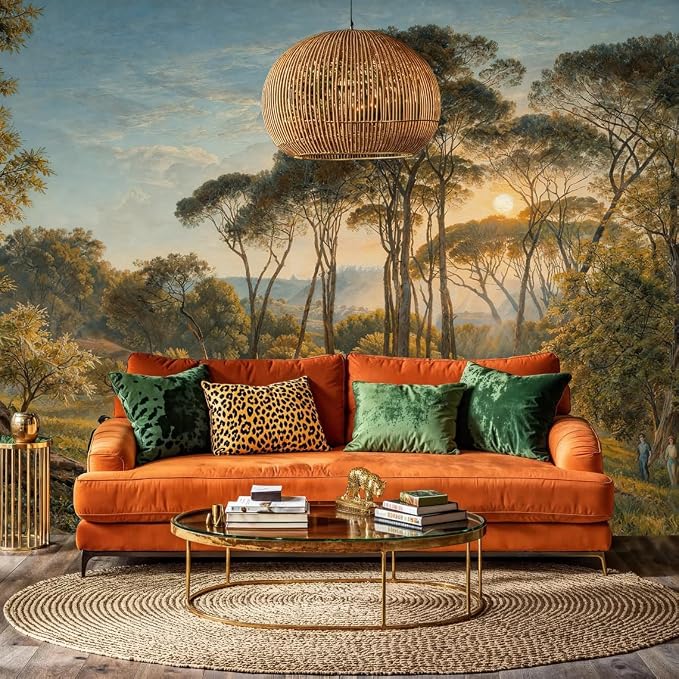 Sunlit Forest Wall Murals Peel and Stick Self Adhesive Canvas Wallpaper | Large Removable Woodland Mural for Living Room Bedroom Office Home Decor and Accent Walls in Multiple Standard Sizes - Image 5