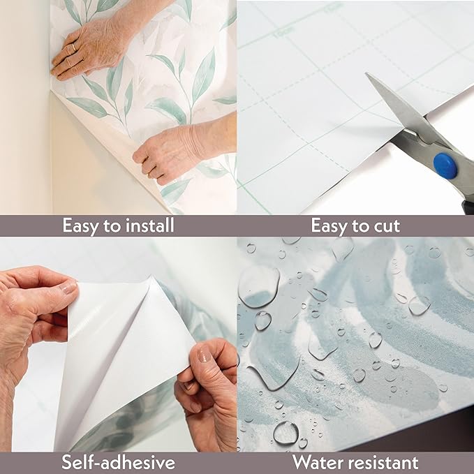 Peel and Stick Wallpaper Roll, Impossible 2 Forget Design | 17.5 x 216 in roll; Covers 26.25 sq ft; Vinyl peel & stick; No paste needed; Great for walls, shelves & cabinets. - Image 3