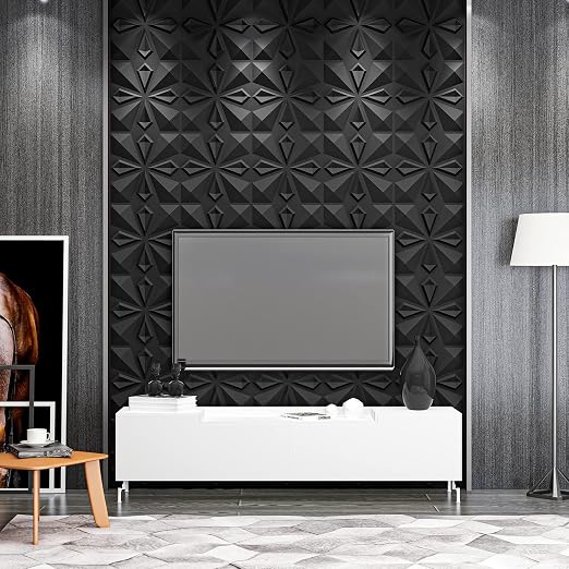 Art3dwallpanels 33 Pack 3D Wall Panels, Black PVC | 3D PVC Wall Tiles for Interior Wall Decor, Waterproof, Modern, Easy DIY for Residential and Commercial - Image 7