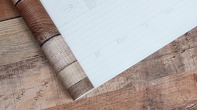 Yun-aeon Natural Wood-Cinnamon Contact Paper Peel and Stick Wallpaper | 17.3"x 400"Self Adhesive Removable Vintage Faux Wood Wall Paper Plank Shelf Home Decoration Kitchen Counter Cover - Image 7