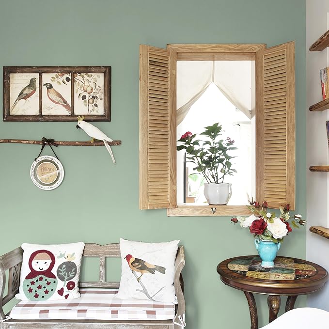 17.7" X 393.7" Light Green Peel and Stick Wallpaper Green Contact Paper Waterproof Self Adhesive Removable Green Wall Paper Textured Wallpaper Decorative for Wall Covering Countertop Table Vinyl Film - Image 3