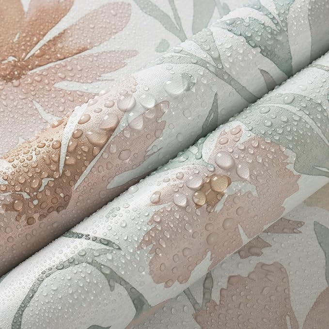 CiCiwind 17.3"×393.7" Peel and Stick Wallpaper Floral Removable Self Adhesive Eco-Friendly Contact Paper Boho Papel Tapiz para Pared Bedroom Bathroom Living Room Decor Vinyl Film Roll - Image 3
