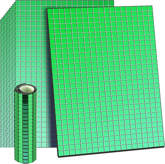 10800 Pieces Green Disco Mirror Tile Self-Adhesive Mirrors Mosaic Tile by Romooa