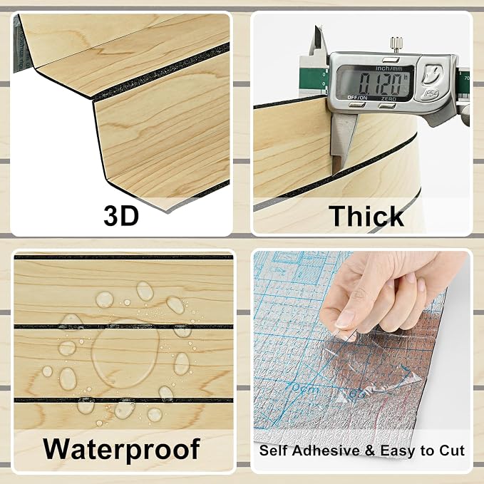 Light Maple Wood Panels for Wall Wood Slat Wallpaper 11.8"x118" | Beige Panels for Wall Self Adhesive 3D Wooden Contact Paper for Bedroom, Living Room Backsplash, Kitchen, Entryway, Farmhouse - Image 6