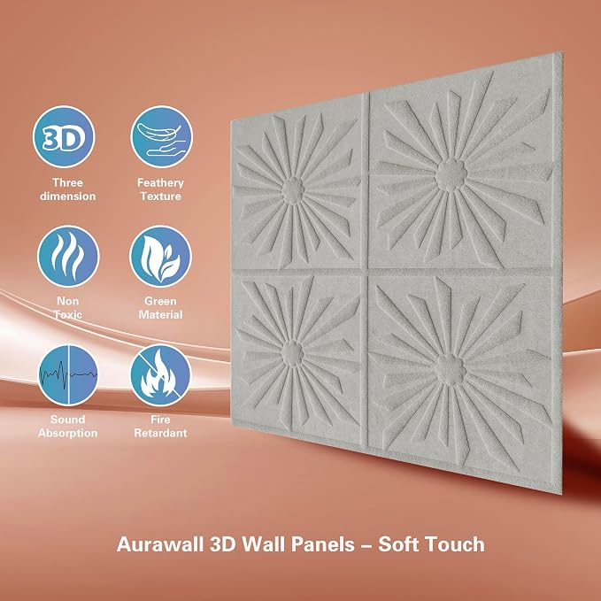 3D Wall Panels Peel and Stick Wall Panels for Interior Wall Decor | Modern Velvet Soundproof Self-Adhesive Art Acoustic Wall Panels for Living Room, Bedroom, TV Background 17.7"x17.7" 12-Piece - Image 2