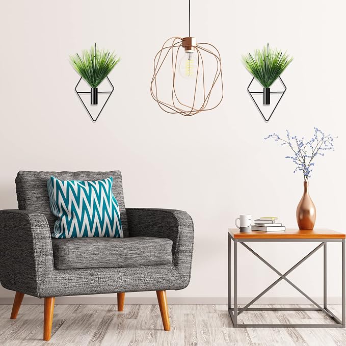 Canlierr 4 Pcs Wall Decor Hanging Planters, Aquatic Plant, Black - Image 8