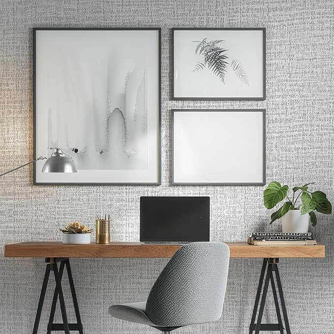 Vinjiasin Grasscloth Peel and Stick Wallpaper Vintage Textured Contact Paper Grasscloth Self Adhesive Removable Wall Paper for Bedroom Cabinets Drawers Covering (15.7" x 78.7") - Image 8
