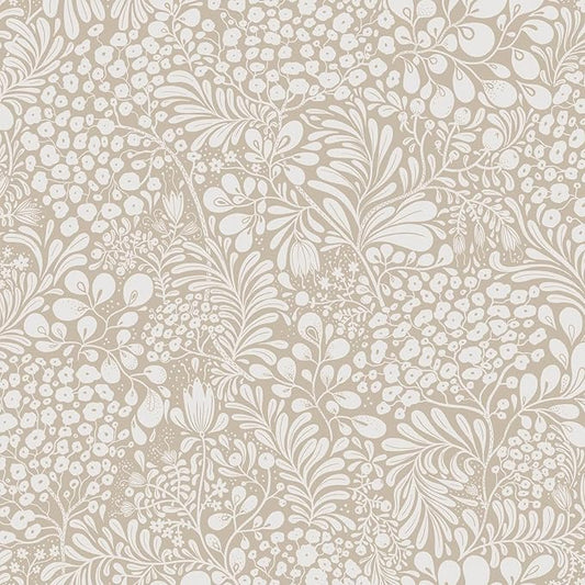 Heroad Peel and Stick Wallpaper Boho Beige Contact Paper Floral Wall Paper Removable Self Adhesive Wallpaper for Cabinet Bedroom Living Room Entryway Walls Bathroom Waterproof Vinyl Roll 17.3''x78.7'' by HeroadBrand