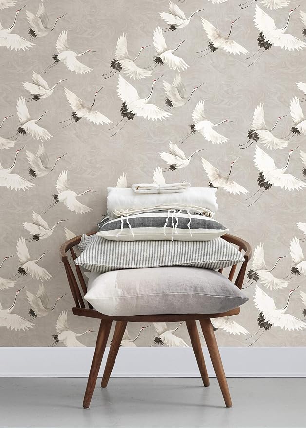 NuWallpaper Halcyon Peel and Stick Wallpaper, Grey Textured Removable Contact Paper for Walls, Self Adhesive Wall Covering for Bedroom Living Room Accent Wall - Image 4