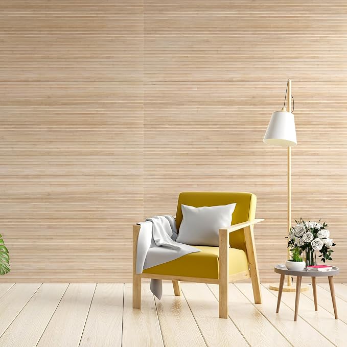 Art3d 48 x 96 in Natural Bamboo Wall Panel, 2-Pack, Light-Carbonized | Renewable Raw Board, Waterproof, No Emission, Wear-Resistant, Freely Cuttable, Stylish Wall Decor for Bedroom and Office - Image 5