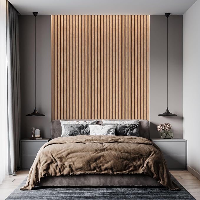 Yun-aeon Natural Wood - Tan Slats Peel and Stick Wallpaper for Wall | 17.3"x 160" Self-Adhesive Waterproof Vinyl Removable Wall Paper for Wall Decor Bedroom - Image 4