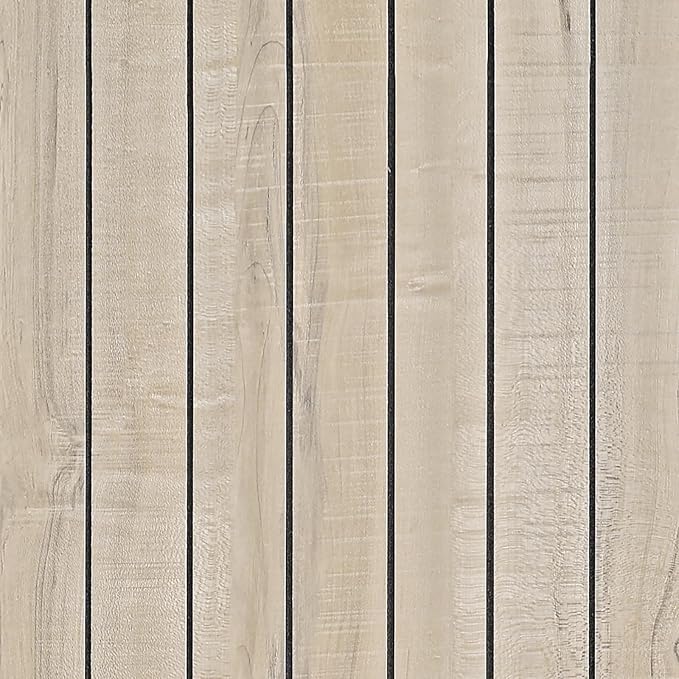CHIHUT Sand Birch Peel and Stick Wood Slat Wall Panels 12"x79" Flexible 3D Wood Grain Thick Foam PVC Wallpaper Roll Self Adhesive Soundproof Acoustic Paneling for TV Background Ceiling Kitchen Island - Image 7