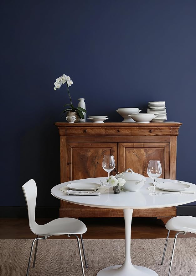 Yasinet 17.7" x118" Peel and Stick Wallpaper Blue Wallpaper Blue Contact Paper Navy Waterproof Self Adhesive Removable Wall Paper Dark Decorative Covering Countertop Table Vinyl - Image 6