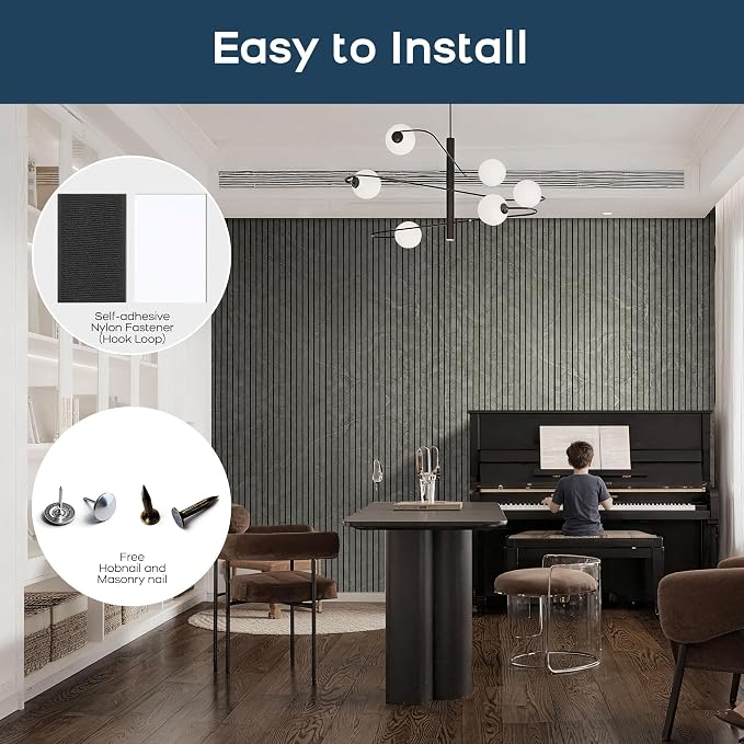 BUBOS 4-Pack Acoustic Panels 47.2"x23.6", Peel & Stick Sound Wall Panels | Self-Adhesive, Marble Pattern Decor Sound Wall Panels, Large Coverage for Studio Office Home - Image 8