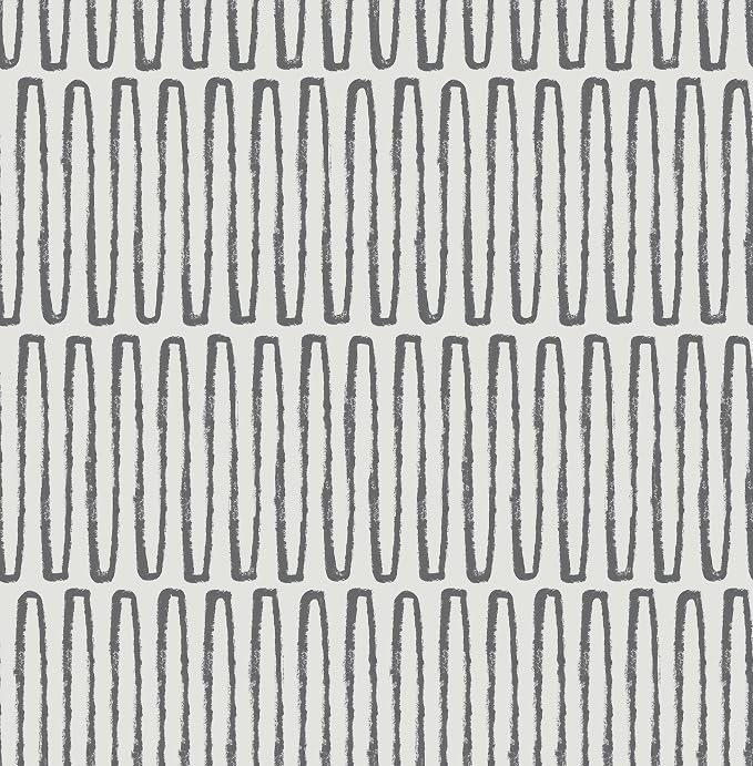 NuWallpaper Porter Charcoal Peel and Stick Wallpaper, Charcoal Patterned Removable Contact Paper for Walls, Self Adhesive Wall Covering for Bedroom Living Room Accent Wall by NuWallpaper