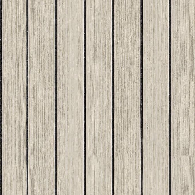 CHIHUT Ash Oak 3D Soundproof Wood Panels for Interior Wall Decor Kitchen Island 12"x79" Flexible Foam Wood Slat Wall Paneling Roll Self Adhesive Decorative Textured Ceiling Wallpaper for Bedroom - Image 7