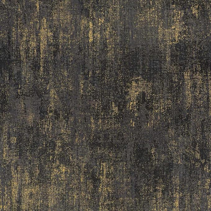 Arthome Black Gold Peel and Stick Wallpaper 17" x 120" | Covers 14.1 sq ft.Removable Contact Paper,Ideal for Nightstands,Cabinet Doors or Small Bedroom Accent Walls by ArthomeWALLDECOR