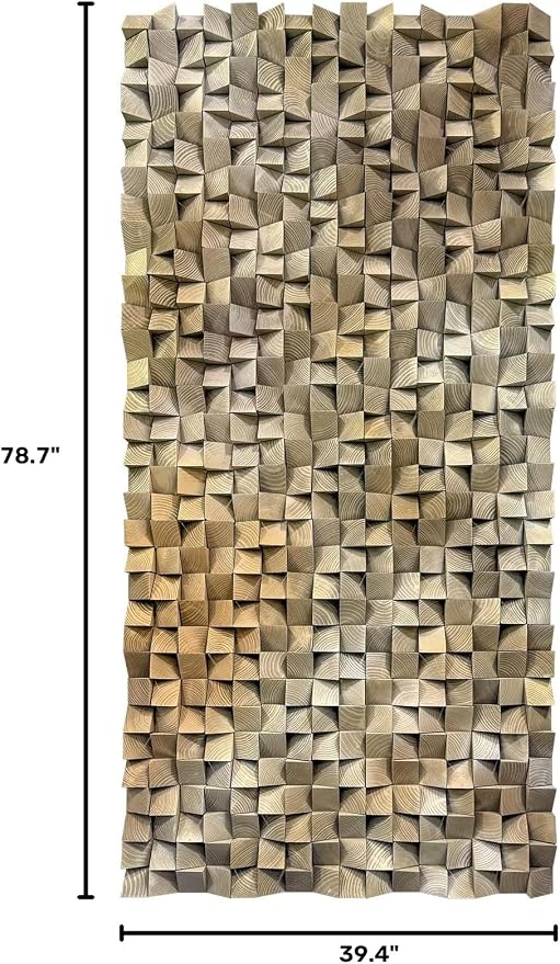 LIUZEYUE - Giant Textured Wood Panel, Modern Abstract Design, Focal Point for Corporate Space or Gallery39.4 x78.7 - Image 9