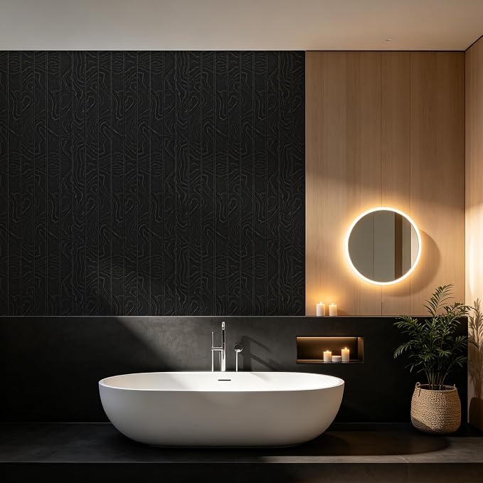 Peel and Stick 3D Wall Panels, Wood Grain, 20 Pack | 11.8" x 7.9", Thick PVC Foam, Self-Adhesive Wallpaper, Bedroom Accent Wall Living Room Decor, Non-Real Wood - Image 4