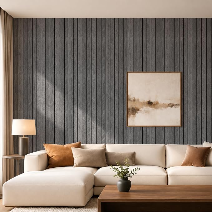 3D Wall Panels Peel and Stick 11.8" x 7.9", 20 Pack | Thick PVC Foam, Wood Grain Panels, Self-Adhesive, For Bedroom Living Room Accent Wall, Non-Real Wood - Image 3