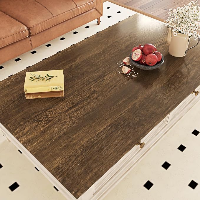 WESTICK Countertop Contact Paper Wood Peel and Stick Wallpaper for Office Desk Brown Wood Grain Contact Paper for Cabinets Self Adhesive Kitchen Countertop Peel and Stick Wooden Wallpaper 394" x 15.8" - Image 3