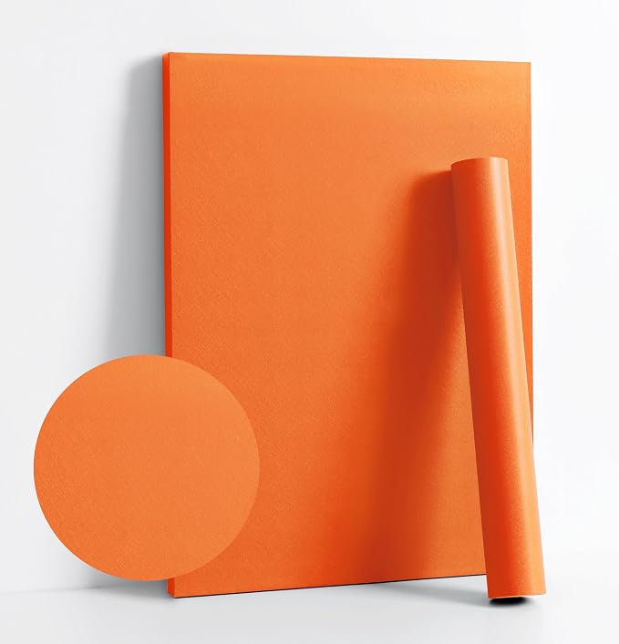Dimoon 118''x17.7'' Orange Peel and Stick Wallpaper Contact Paper Modern Self Adhesive Wall Paper Removable Renter Friendly Textured Solid Color Shelf Vinyl Roll (118''x17.7'',Tropical Orange) by DIYYOURMOON