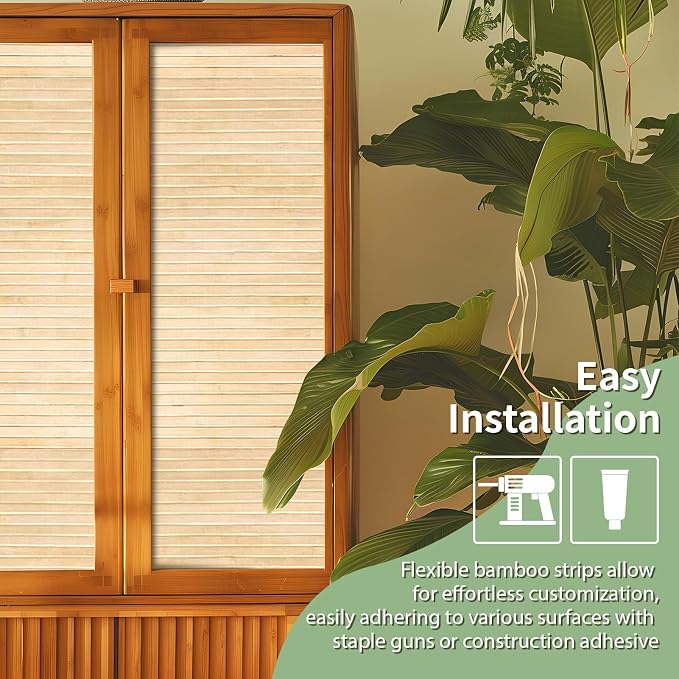 Art3d 48 x 96 in Natural Bamboo Wall Panel, 1-Pack, Light-Carbonized | Renewable Raw Board, Waterproof, No Emission, Wear-Resistant, Freely Cuttable, Stylish Wall Decor for Bedroom and Office - Image 8