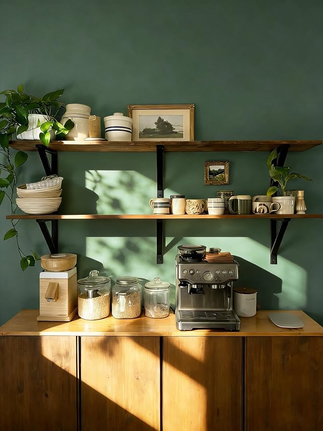 Dimoon 590''x17.7'' Green Peel and Stick Wallpaper Contact Paper Modern Self Adhesive Wall Paper Removable Renter Friendly Textured Solid Color Shelf Cabinet Vinyl Roll (590''x17.7'',Dark Green) - Image 4
