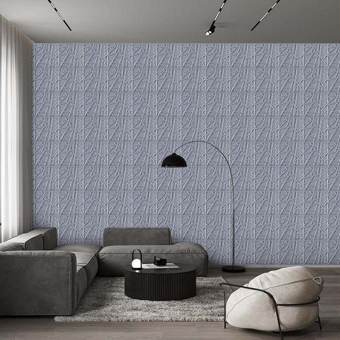 Heikki 30 Pack 3D Wall Panel for Interior Wall Décor, PVC Flower Textured Wall Panels for Living Room Bedroom Hotel Office, 11.8"x11.8", Double-Sided Tape (Gray-SZ) - Image 7