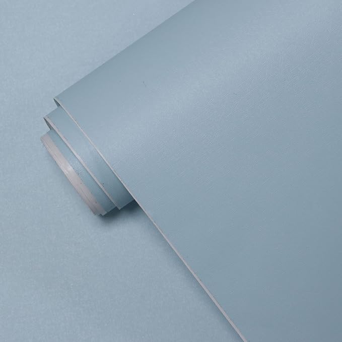 Yasinet 17.7" x118" Blue Peel and Stick Wallpaper Blue Contact Paper Waterproof Self Adhesive Removable Modern Wall Paper Textured Wallpaper Decorative for Wall Bedroom Vinyl Film by Yasinet