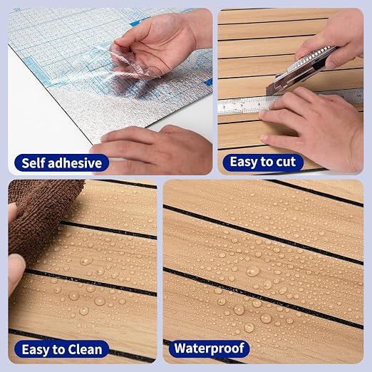 Art3dwallpanels 6-Pack Peel and Stick Wood Panels for Wall PVC, Oak | Self-Adhesive Slat Wall Panels, PVC Thick, 48 x 16 in, 3D Wood Grain Wallpaper, for Walls and Ceilings, Packed in Long Boxes - Image 6