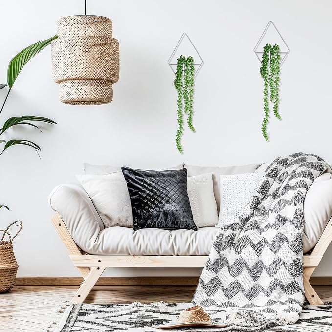 Canlierr 4 Pcs Wall Decor Hanging Planters, Succulent, Silver - Image 8