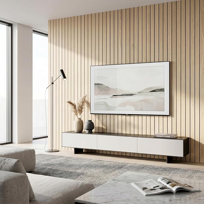 Peel and Stick Wall Panels：Waterproof & Easy to Cut, 118"x15.7" White Oak | Self-Adhesive PVC Wood Panels for Interior Walls, Slat Panels 3D Wood Grain Look,Ideal for Living Room, Bedroom & Ceilings - Image 10