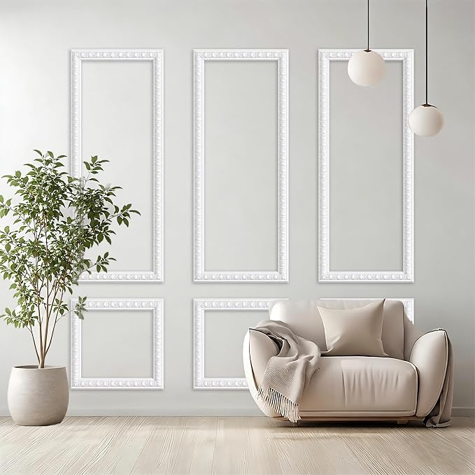 Peel and Stick Wall Molding Kit,Wainscoting Panel Accent Wall Molding Trim | 3 Set,Pattern,Self Adhesive,Paintable,PVC,Pre-Cut,Bead-24x54in - Image 5