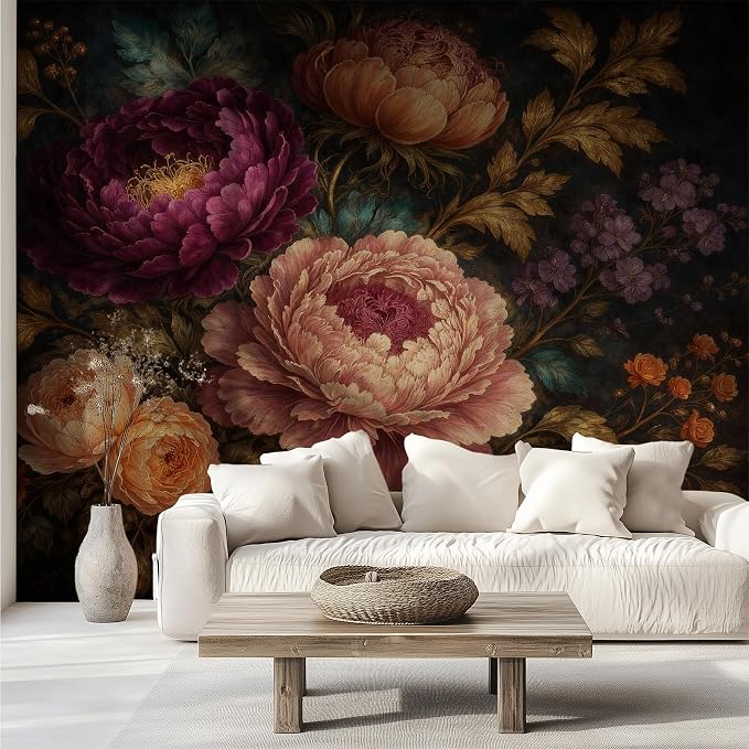 Oversized Flower Wall Murals Peel and Stick Canvas Wallpaper | Large Removable Flower Mural for Living Room Bedroom Office Home Decor and Accent Walls in Multiple Standard Sizes - Image 6