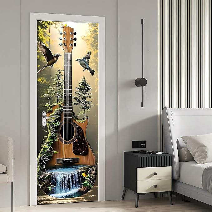3D Door Stickers, Peel and Stick Wallpaper ，Self-Adhesive Mural PVC Waterproof Wall Poster for Home Decor30.3 W x 78.7" H - Image 6
