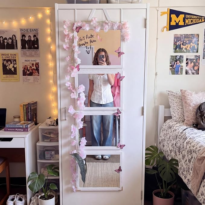 Bucherry 47x13'' Full Length Dorm Classroom Mirror Foldable Hanging Mirror - Image 2