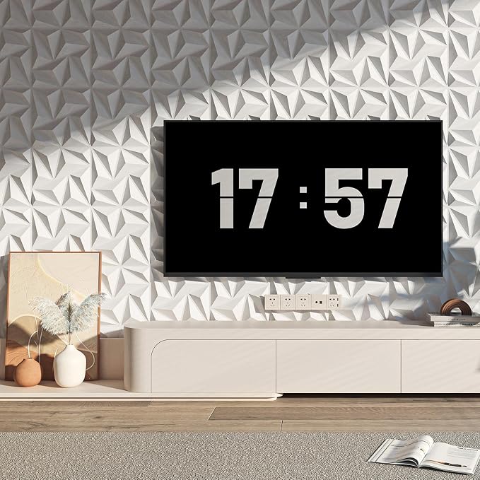 Art3d 3D Wall Panels 100 Pack, 11.8" x 11.8" (97 Sq.ft) PVC Wall Panels - Glue Up Panels Wall Decor for Living Room, Bedroom, Office, White - Image 8