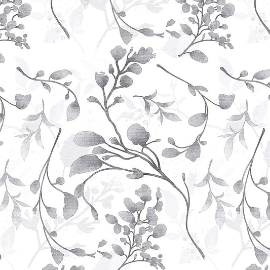Orainege Gray Floral Peel and Stick Wallpaper Floral Contact Paper | 17.7 in ×590.5 in Peel and Stick Wall Paper for Bathroom Removable Wallpaper Self Adhesive Waterproof by Orainege