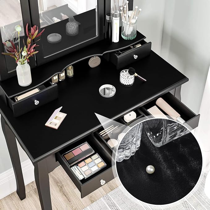 Black Contact Paper Solid Black Peel and Stick Wallpaper 17.3"x300" Matte Self Adhesive Waterproof Vinyl Roll for Bathroom Kitchen Backsplash Cabinets Shelf Liners Drawers - Image 2
