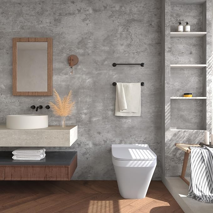 3yecao 48"×197" Large Size Big Roll Extra Wide Thick Light Grey Concrete Wallpaper Peel and Stick Concrete Contact Paper Vinyl Wrap Matte Waterproof Gray Cement Sticker for Gym Bedroom Bathroom Walls - Image 2